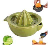Manual Lemon Juicer,Ceramic Citrus Lemon Orange Juicer,Hand Juicers Reamer Rotation Press with Strainer＆Bowl,Spout,Portable Fruit Squeezer for Orange,Kitchen Tool for Lemons,Dishwasher Safe