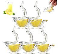 Manual Lemon Juicer, Lemon Slice Squeezer for Squeezing Lemon Juice, Acrylic Manual Lemon Slice Squeezer, bird lemon squeezer,Home Kitchen Bar Gadget (5pcs)