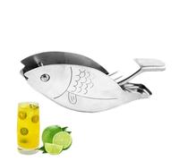 Manual Lemon Juicer, Stainless Steel Fish Shape Lemon Squeezer, Ergonomic Design Citrus Juice, Hand Juicer Kitchen Tool For Orange Lemon Lime, Creative Household Fish Shaped Manual Fruit Juicer