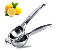 Manual Lemon Squeezer Heavy Duty,Premium Metal Zinc Alloy,Single Press Hand,Anti corrosion,Orange Lime Citrus Orange Apple fresh Fruit Press Juice Extractor,Easy to Use and Effective Juicing,black