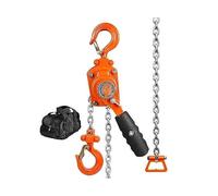Manual Lever Chain Hoist, 1/4 / 1/2 Ton Capacity Come Along, G80 Galvanized Carbon Steel with Weston Double-Pawl Brake(0.25T5FT)