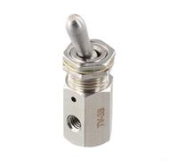 Manual Lever TV-3S 3 Way 2 Position Air Valve Pneumatic Control Switch for Industrial Machinery Silver Tone