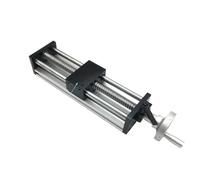 Manual Linear Rail Sliding Table Stage SFU1605/1610 Ballscrew Handwheel Linear Actuator 100mm-1000mm Stroke for CNC 3d Printer(M-GGP5080,SFU1610-Stroke 100mm)