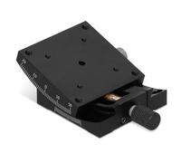 Manual Linear Stage Goniometer, 60x60mm Turbine Worm Dovetail Fine Tune Platform, HXVA60 Dovetail Groove Stage Optical Positioning Sliding Table ±10° Angle Adjustment Platform for Optical Equipment