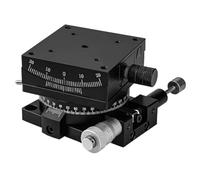 Manual Linear Stage with Fine Tune Platform and ±20° Tilt Adjustment for Precision Positioning