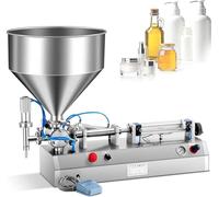 Manual Liquid and Paste Filling Machine, Semi-Automatic Dispenser for Cream, Honey, and Dairy Products, 500mL Capacity