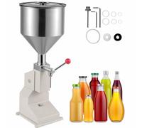 Manual Liquid Filling Machine, Adjustable 10-100ml Bottle with 10L Hopper for Paste, Cream, Cosmetic, Perfume, Shampoo, Drink, Lip Gloss