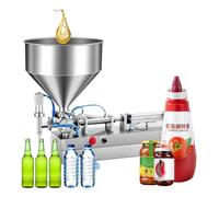 Manual Liquid Filling Machine, Adjustable Bottle Filler for Perfume, Small Bottles, Horizontal Automatic Pneumatic Paste Filler