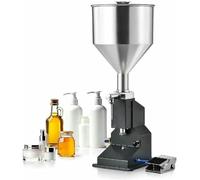 Manual Liquid Filling Machine for Paste & Cream, 5 to 100 ml Capacity, Stainless Steel with 12L Hopper for Cosmetics, Perfumes, Drinks, and Medications