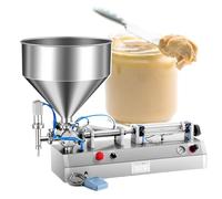 Manual Liquid Filling Machine, Paste Bottle Filler, Leak-Proof Nozzle, 20-200ML Adjustable Volume, for Cream, Mayonnaise, Sauces