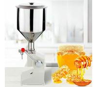 Manual Liquid Filling Machine, Stainless Steel Bottle Filler for Oils, Sauces & Honey, Quantitative Paste Dispenser, Ideal for Kitchen and Industrial Use (5-50ML)