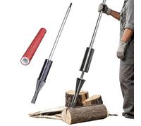 Manual Log Splitter with Counterweight Rod and Handle Cover for Firewood Splitting in Camping, Farm, and Home Use