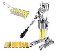Manual Long French Fries Maker, 30cm Potato Strips Machine, The cup press rotates 360°C, U-shaped weighted base, and a 12-hole rectangular discharge port, Suitable for snack bars and food courts