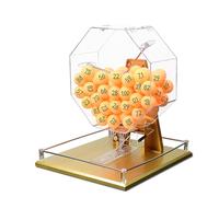 Manual Lottery Machine, Hand Crank Ball Number Selector with Turning Handle, Holds 100 Balls, Deluxe Bingo Set for Entertainment Venues and Large Groups