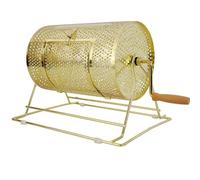 Manual Lottery Raffle Drum with Wooden Handle, Spinning Cage for Bingo Ballot Party, Holds 2,500 Tickets