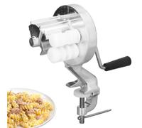 Manual Macaroni Maker, Aluminium Alloy Cavatelli Pasta Maker Machine Portable Hand Cranking Noodles Pressing Machine for Cooking Kitchen Restaurant Supplies