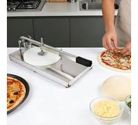 Manual machine for rolling out pizza dough - Adjustable stainless steel press, for Pizza/Tortilla/Tart, Ideal for Domestic Use(20cm)