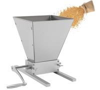 Manual Malt Grain Mill, Stainless Steel Barley Grinder, 4l Large Capacity Hopper, Adjustable Roller Spacing, Home Beer Brewing Tools