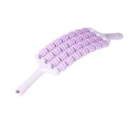 Manual Massage Tool with Roller Sticks for Muscle Relief at Home, Handheld Massager for Knots, Trigger Points, Myofascial Release, Sore Muscle Recovery- Purple
