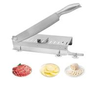 Manual Meat 28x28cm Frozen Meat Slicer Adjustable Non-Slip Base Ergonomic Handle Detachable Manual Stainless Steel Meat Chopper for BBQ Cooking