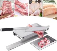 Manual Meat Cutter - Heavy Duty Bone Slicer for Kitchen - Ideal for Beef, Goat, Pig, and Fish - Efficient Frozen Meat Cutting Machine with Blade