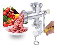 Manual Meat Grinder Aluminum Alloy Clamp-on Design Wear Resistant for Sausage Making and Butcher Shop Use, Home Kitchen Meat Processing, Restaurant Food Preparation
