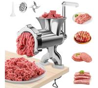 Manual Meat Grinder, Stainless Steel Hand Meat Grinder for Home Use, Fast Cutting & Easy Cleaning, Meat Mincer Machine & Sausage Stuffer, Widespread use for Beef, Cookie, Vegetable, Pepper