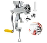 Manual Meat Grinder with Clamp for Home Kitchens, Heavy Duty Hand Crank Meat Mincer Machine Sausage Maker, Anti-Slip Stable Base for Fresh Meat, Vegetables, and Sausages