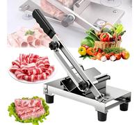 Manual Meat Slicer - Adjustable Thickness 0.2-8mm, Ergonomic Handle, for Meat, Cheese & Vegetables - Essential Kitchen Slicing Tool