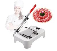 Manual Meat Slicer, Commercial Mutton Roll Frozen Food Cutter Machine Stainless Steel Adjustable Sausage Cutting Board Home Bread Slicers Ribs Meats Chopper
