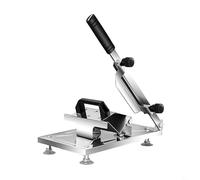 Manual Meat Slicer Stainless Steel Blade Adjustable from 0 25mm to 8mm for Beef Mutton and Vegetables, Non Slip Suction Cups for Stable Use
