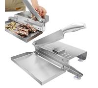 Manual Meat Slicer, Stainless Steel Commercial Meat Guillotine Machine, Chicken Duck Fish Lamb Meat Bone Saw Cutter Large