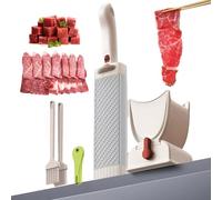 Manual Meat Slicer Stainless Steel Kitchen Tool with Adjustable Thickness for Home Cooking BBQ Hot Pot