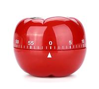 Manual Mechanical Tomato Timer, 60 Minute Kitchen Timer Tomato Cartoon Mechanical Countdown Hour Meter for Cooking Homework Baking Learning Body-Building (Large size 7.2 * 5.5cm)