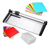 Manual Metal Guillotine Paper Cutter - 36cm Cutting Width, Cuts Up to 15 Sheets, Ideal for Paper and Photos
