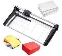 Manual Metal Guillotine Paper Cutter with Positioning Ruler, Rotary Trimmer for Precise Paper and Photo Cutting, Ideal for Office and Craft Use