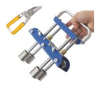 Manual Metal Roller Bender - V-Shaped Edge Tool for Roofing and Sheet Fabrication with Scale