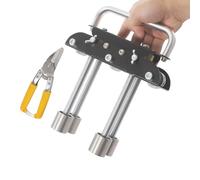 Manual Metal Roller Bender - V-Shaped Edge Tool for Roofing and Sheet Fabrication with Scale