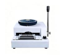 Manual Metal Stamping Machine for Dog Tags, 72 Characters Adjustable Embosser, Coding Tool with 50 Aluminum Blanks