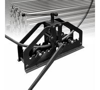 Manual Metal Tube Bender, 1-1/4" to 2" Round Roller Stretcher Shrinker, for Steel Brass Copper Aluminum, DIY Professional Metalworking