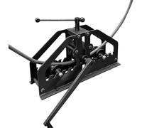 Manual Metal Tube Bender & Cutter, 1-1/4 to 2 in Pipe Bending Tool, Round Roller Stretcher & Shrinker for DIY Metalworking