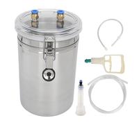 Manual Milking Machine, 2L Portable Milking Kit with Stainless Steel Bucket, Effort - Saving Suction for Home Dairy Use, Transparent Lid for Easy Monitoring