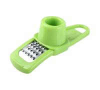 Manual Mini Garlic Press Stainless Steel Ginger Onion Chopper Garlic Cutter | Plastic and Stainless Steel, 14 x 4.5 x 4 cm, 1 Pack, Portable, for Garlic, Ginger, Onion, Rose Red