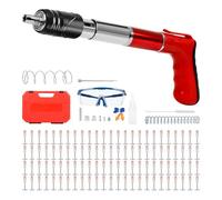 Manual Mini Steel Nail Gun, 5 Gears Adjustable Wall Nail Guns with 110 Round Nails, Concrete Nail Gun Rivet Tool for Cement Wall Ceiling Wall Anchor, Wire Slitter