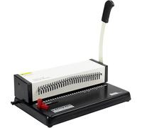 Manual Multi-Hole Punch Machine with 15-Page Capacity, Adjustable Holes and Punch Margins for Document Binding