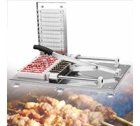 Manual Mutton Kebab Machine,Stainless Steel BBQ Manual Rapid Wear Meat Machine,Meat Skewer Doner Kebab Machine Mutton Kebab Lamb Skewer