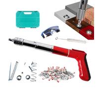 Manual Nail Machine - Resilient Concrete Fastener, Special Sturdy Hardware, Distinctive Red Brick Tool, Novelty Steel Puncher, Long Lasting Equipment | 5 Gears for Concrete Walls Wooden Boards