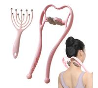 Manual Neck Massager | Ergonomic Grip Shoulder Relaxer - Trigger Point Roller Massager Tool with 6 Balls,for Relaxation Elbow Legs Home Workplace Car Long Hours Men Women Parents Seniors