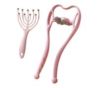 Manual Neck Massager | Handheld Adjustable Opening Relaxer | 36x17.8cm | Cervical Trigger Point Tool | Du-al Pressure Roller Ball | Deep Tissue Muscle Relief | for Back Shoulder