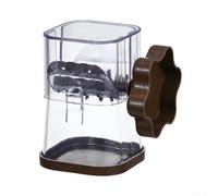 Manual Nut Grinder Walnut Crusher Hand Masher for Almonds Hazelnuts - Efficient Mixing Chip Design Transparent Chamber Kitchen Tool Coffee Yellow Navy(Coffee)